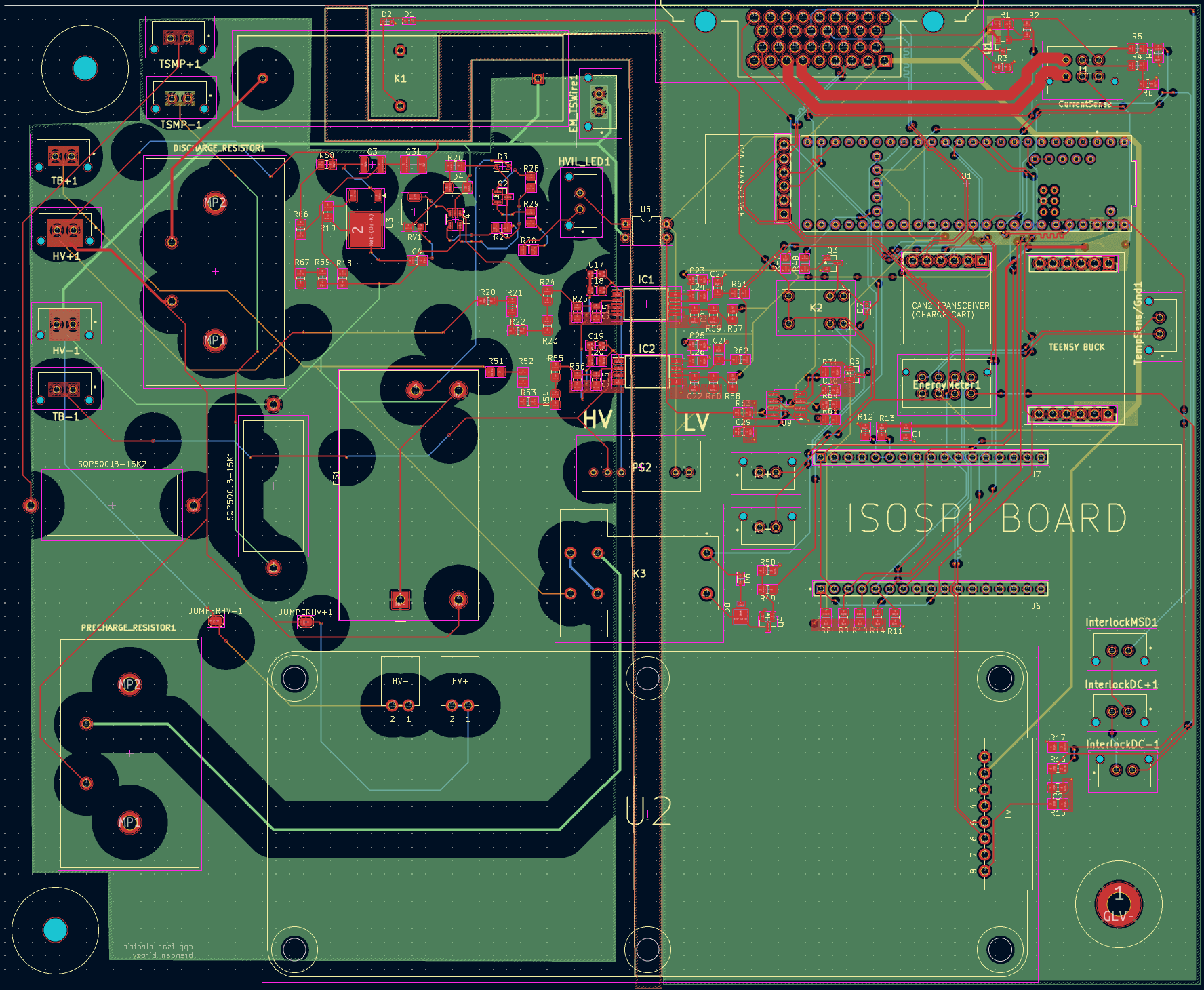 PCB View of the Master BMS Board